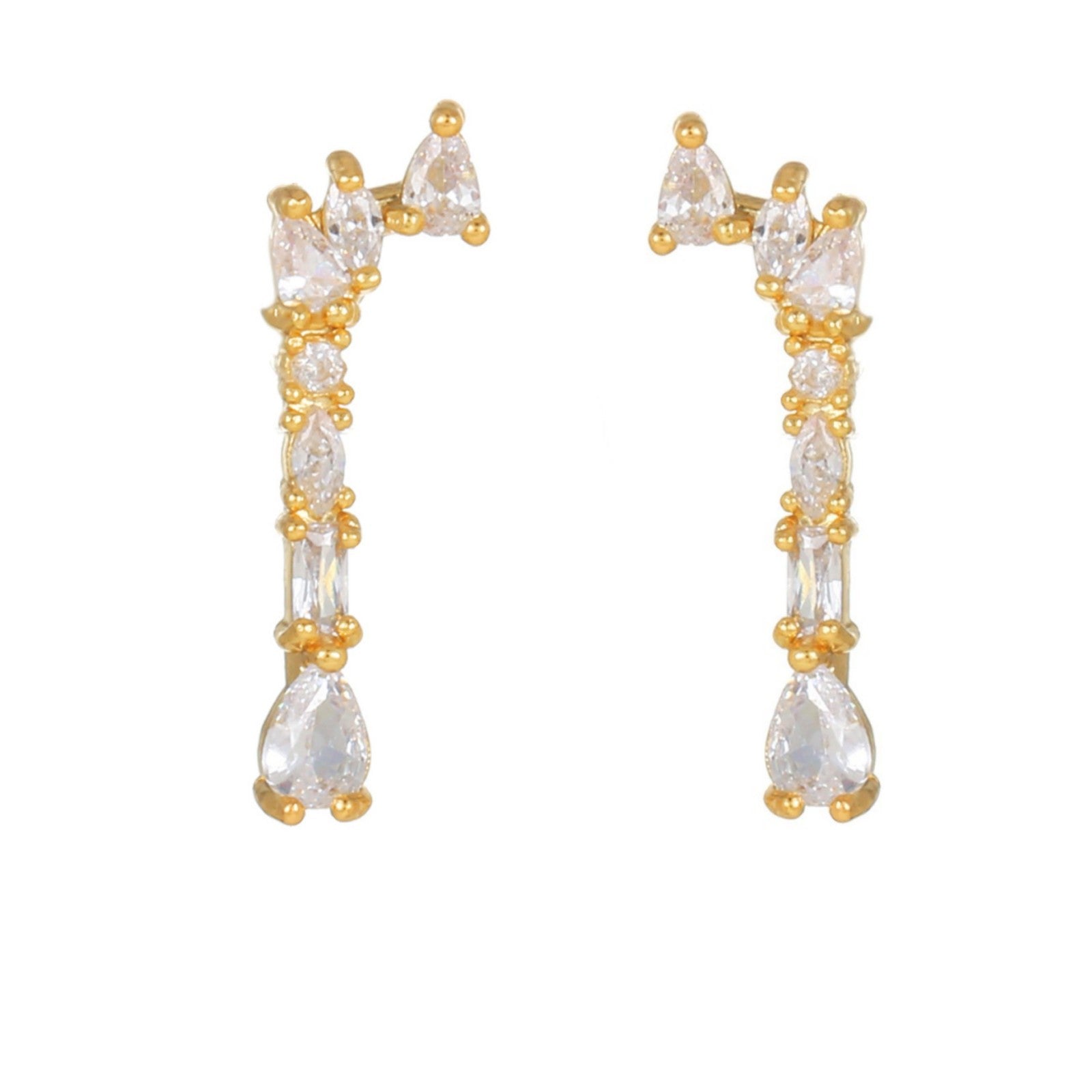 Wholesale Earring Set Geometric Zirconia Earrings Copper